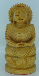 Carved Wood Gautam Buddha 12.5cm No 506
