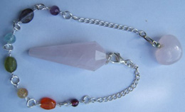 Chakra Bracelet Dowsing Pendulum Rose Quartz (9)