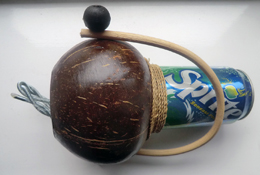 Fair Trade Thunder Shaker Coconut Shell and Sprite Beer Can