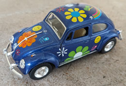 Blue VW Pull-back Toy Car