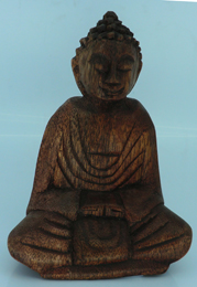 Carved Wooden Buddha Four Inches High 1009 Fair Trade