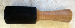 Black Suede Tibetan Bowl Playing Stick 48-50mm Diameter