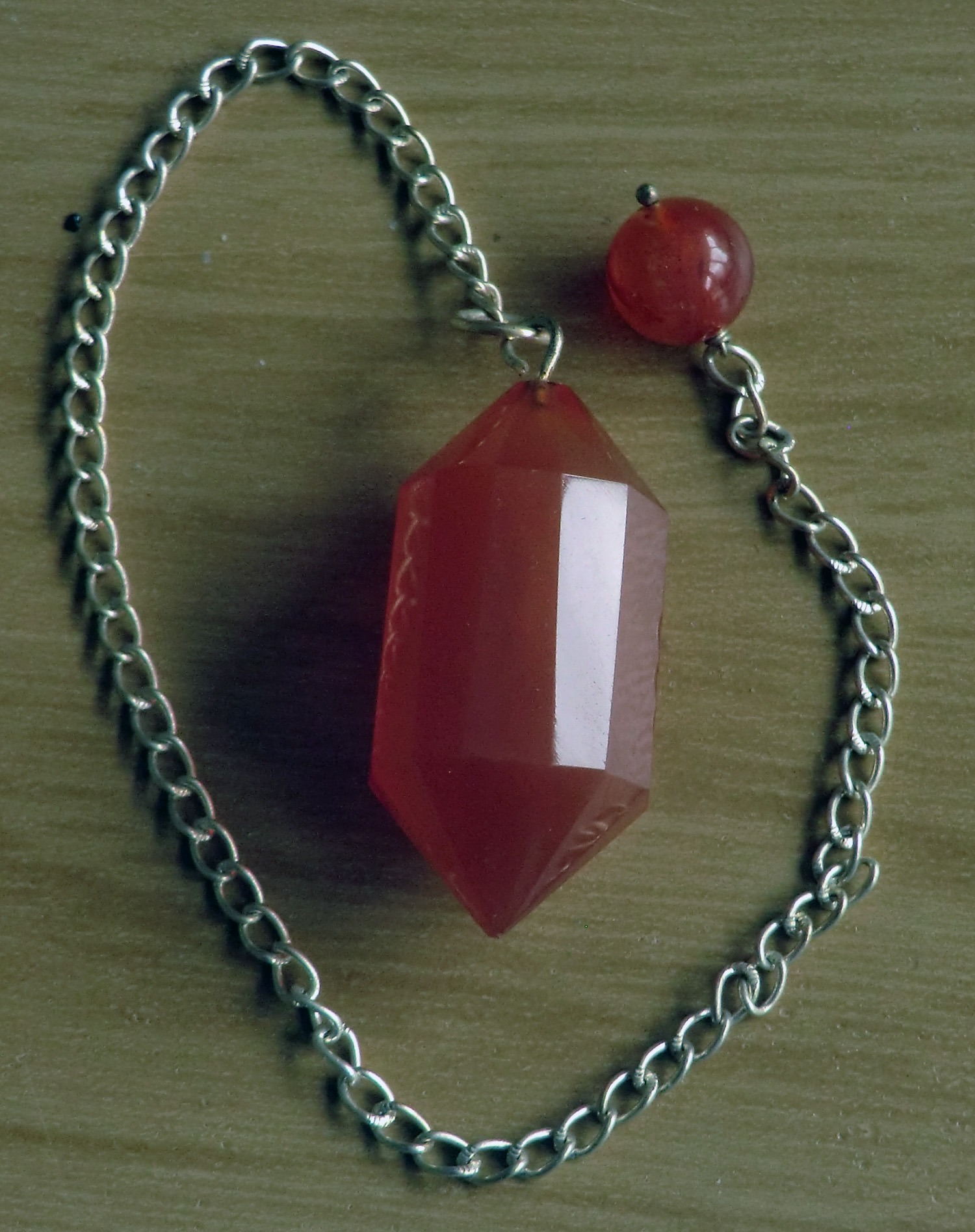 Double Terminated Carnelian Dowsing Pendulum