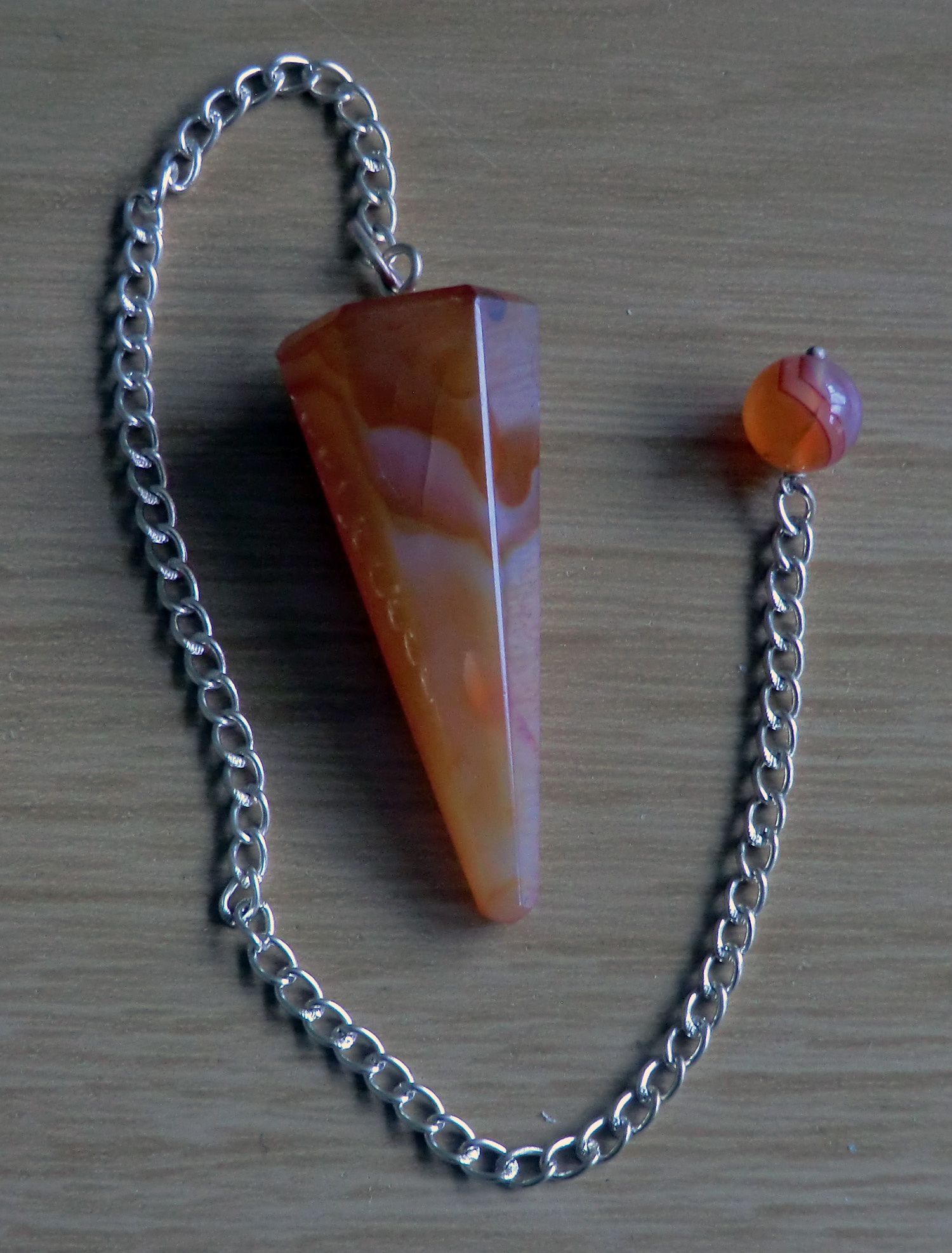 Carnelian Hexagonal Dowsing Pendulum