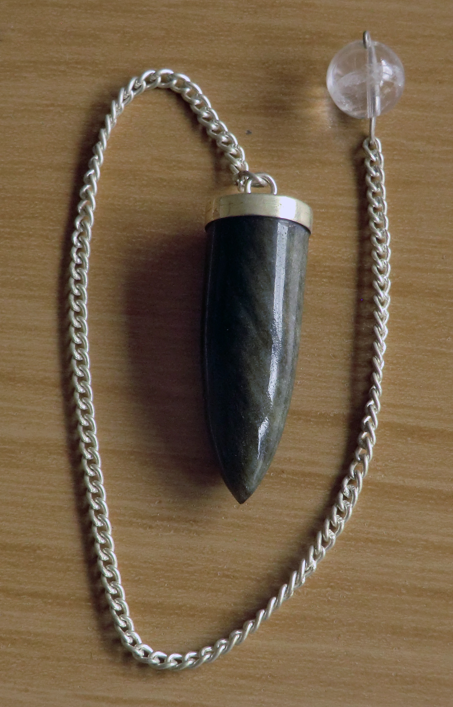 Gold Obsidian 'Bullet' Dowsing Pendulum