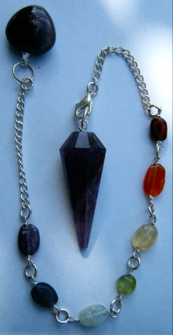 Chakra Bracelet Dowsing Pendulum Amethyst (9)