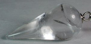 Quartz Rock Crystal Tear Drop Dowsing Pendulum