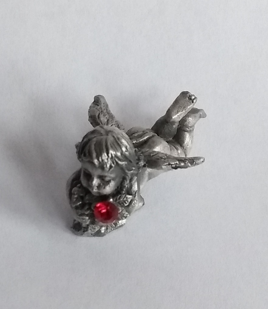 Pewter Cherubs with Crystals Design 51308A