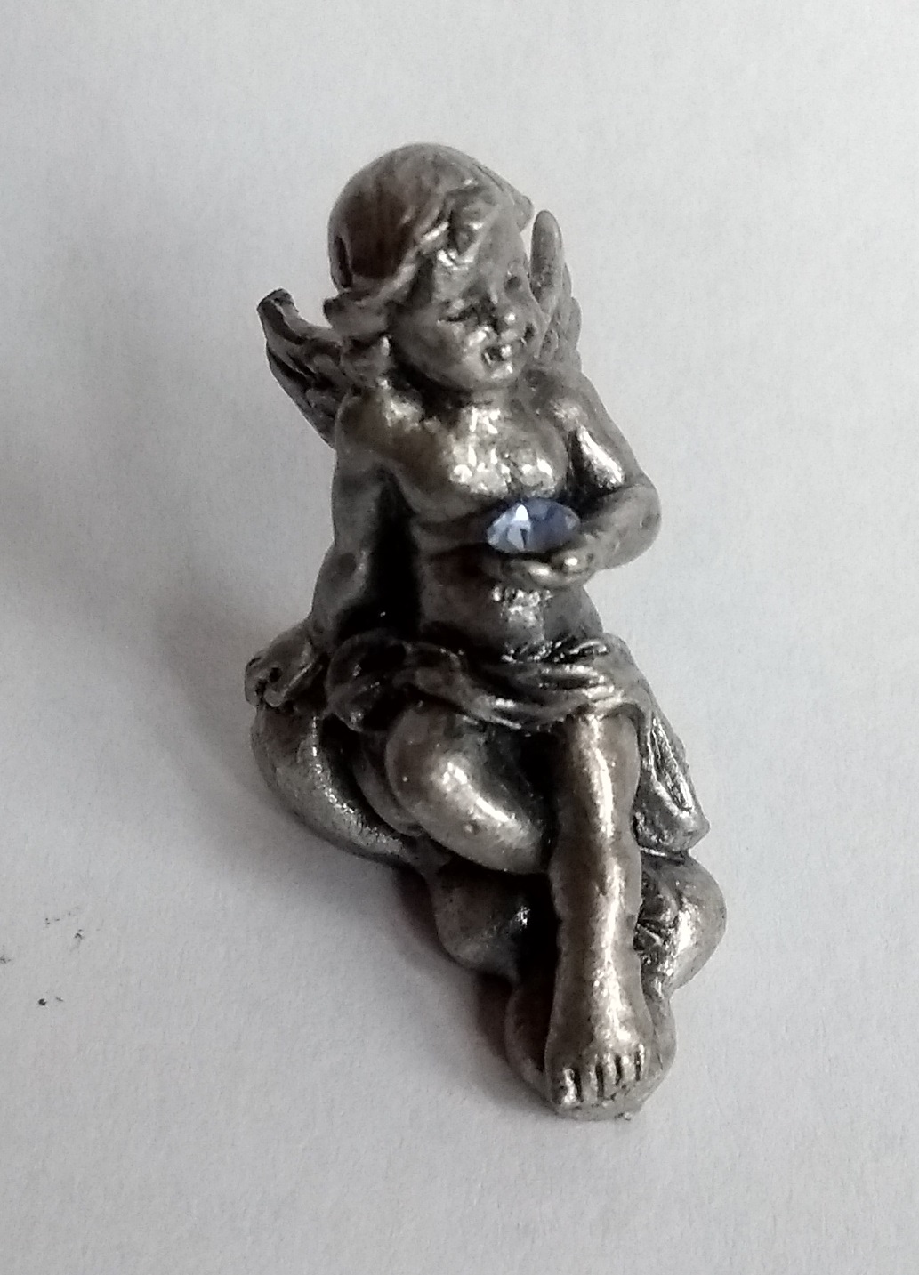 Pewter Cherubs with Crystals Design 51308C