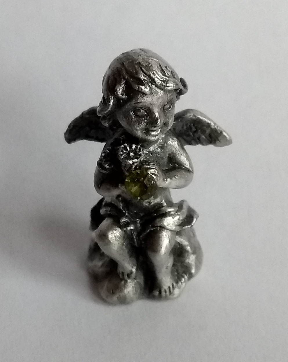 Pewter Cherubs with Crystals Design 51308D
