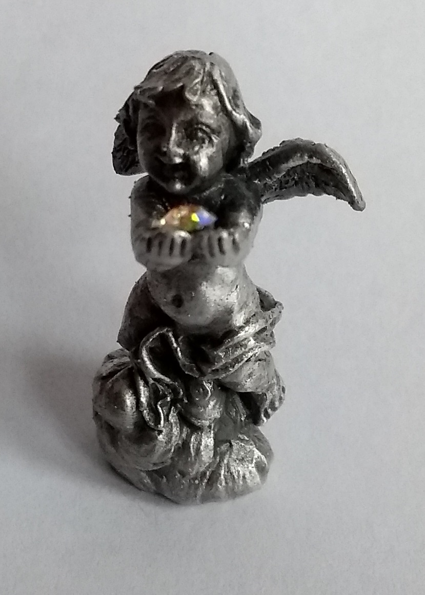 Pewter Cherubs with Crystals Design 51308E