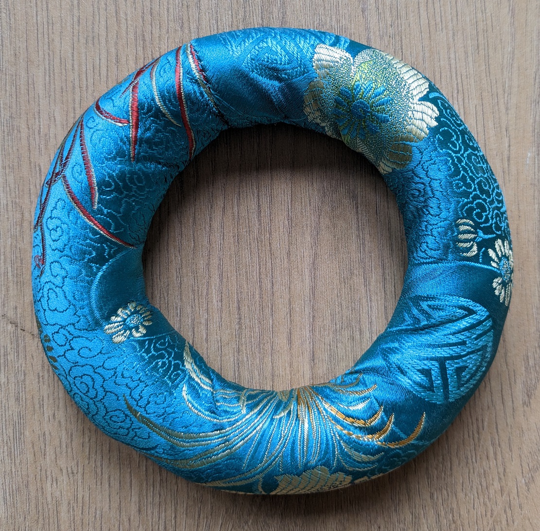 Tibetan Bowl Ring Cushion 14cm Diameter Turquoise