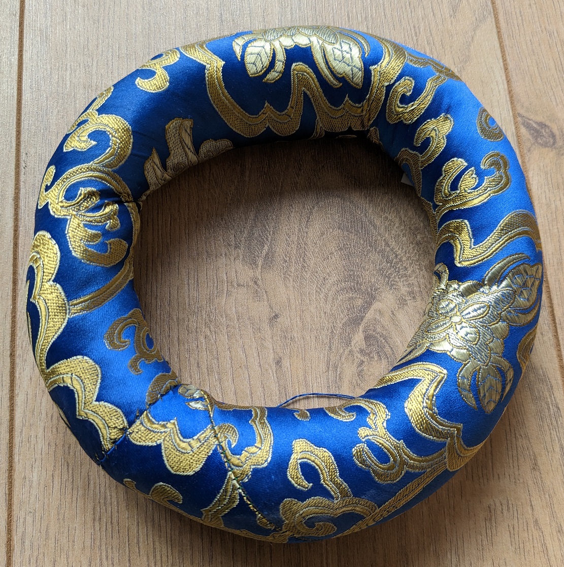 Tibetan Bowl Ring Cushion 16cm Diameter Blue