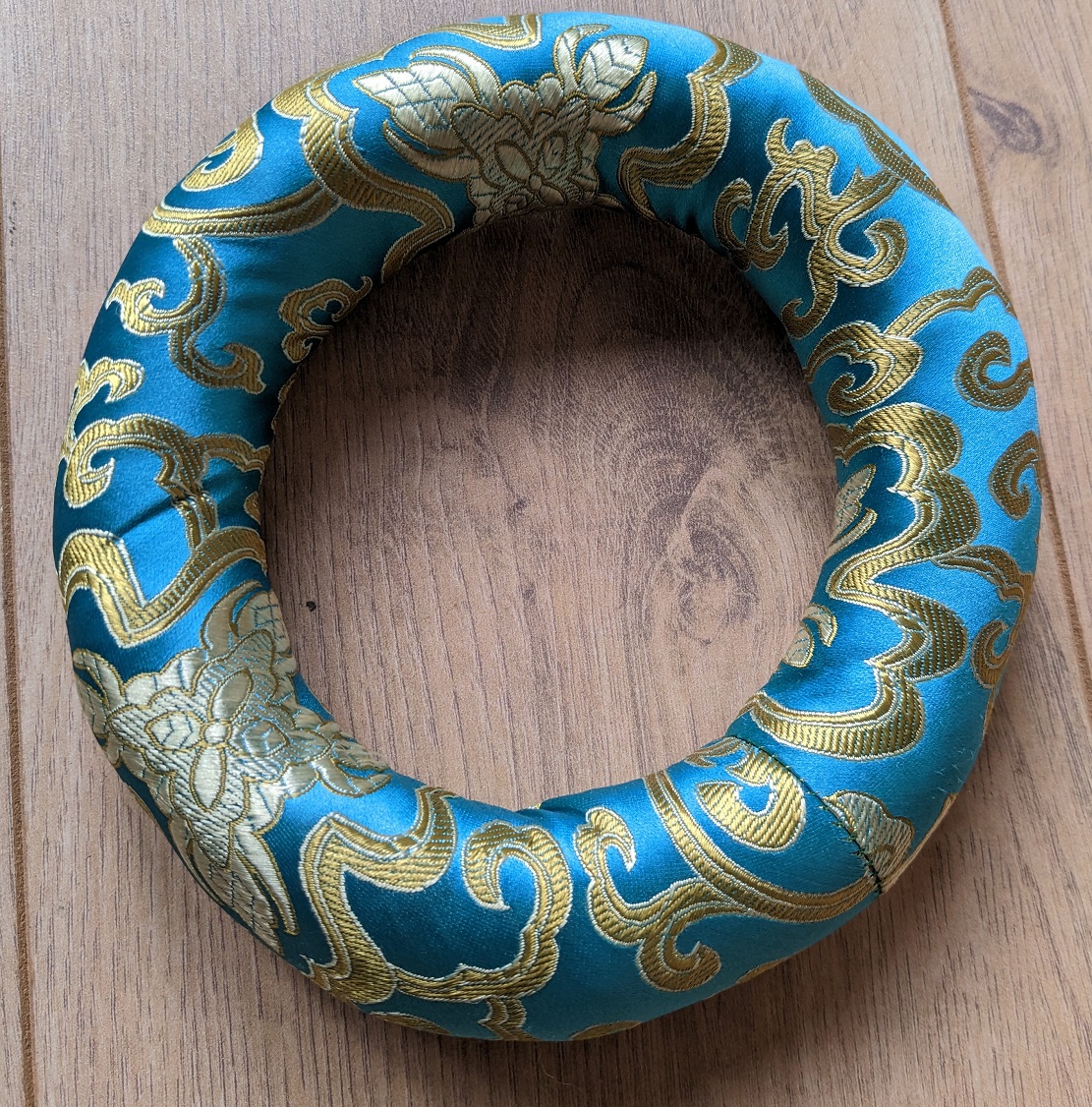 Tibetan Bowl Ring Cushion 16cm Diameter Turquoise