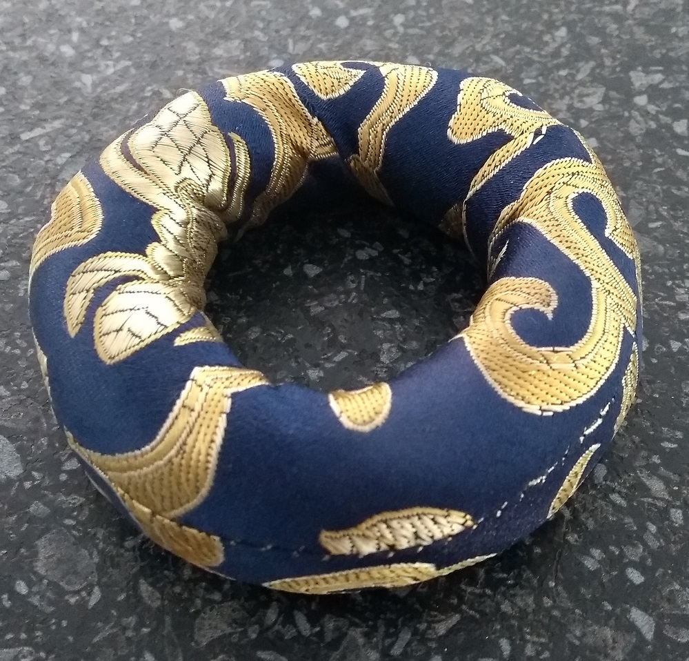 Tibetan Bowl Ring Cushion 8cm Diameter Blue