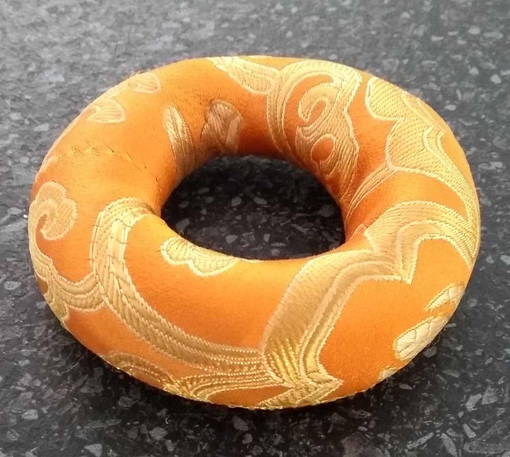 Tibetan Bowl Ring Cushion 8cm Diameter Orange