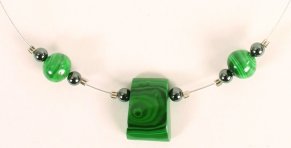 Fair Trade Malachite Necklace One Piece Dm 002