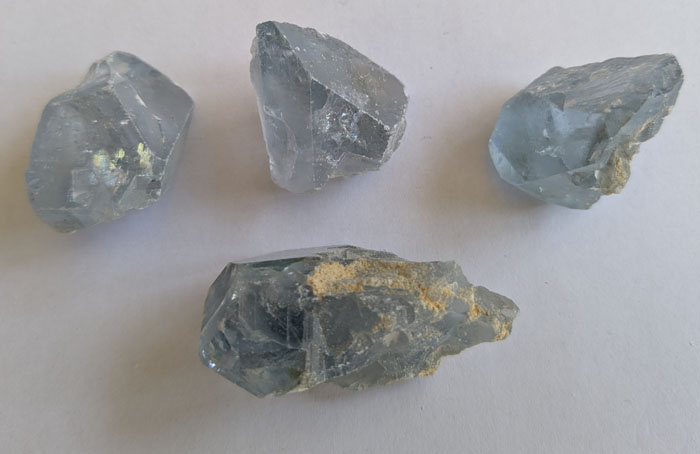 (10) Small Blue Calcite Specimens
