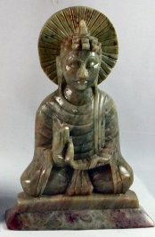 Soapstone Carved Sitting Buddha 13cm