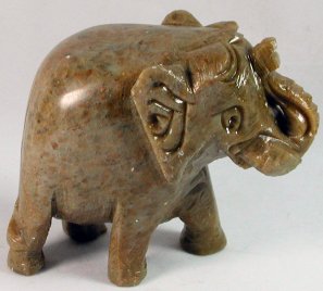 Soapstone Carved Elephant 75mm