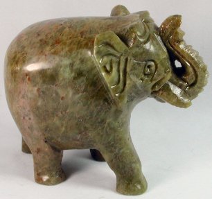 Soapstone Carved Elephant 95mm