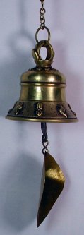 Buddhist Temple Wind Bell 37cm Brass Finish