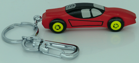 Large Red Car Key Ring