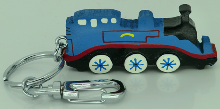 Large Blue Engine Key Ring