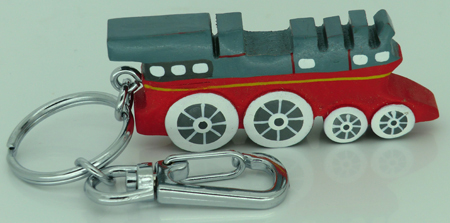 Large Red Engine Key Ring