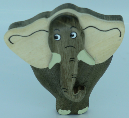 Elephant Wooden Fridge Magnet