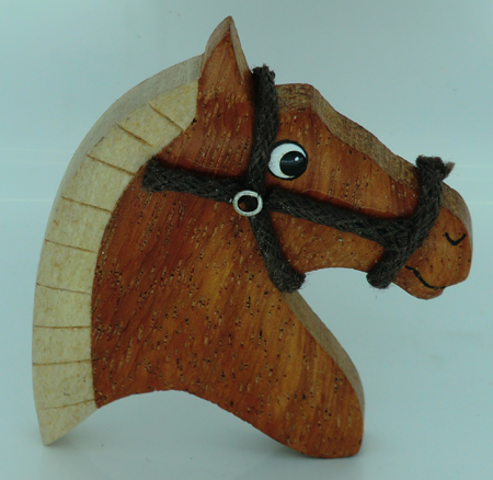 Horse Head Wooden Fridge Magnet
