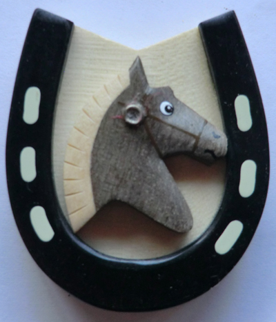 Horse Shoe Wooden Fridge Magnet