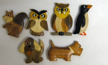 Wooden Fridge magnets9