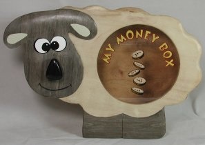 Large Sheep Secret Wooden Money Box
