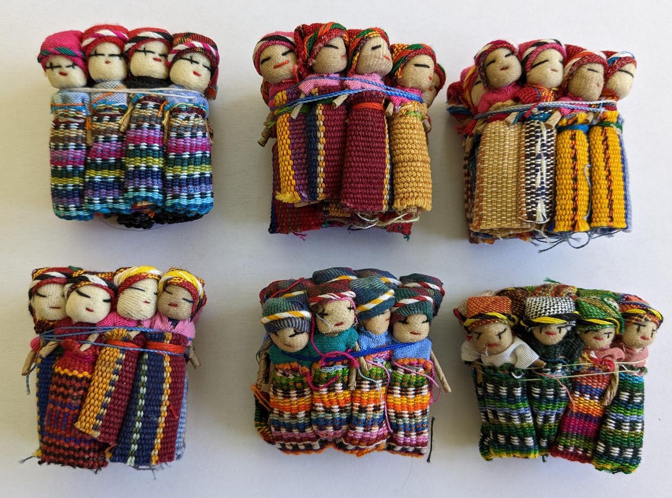 Large Guatemalan Worry Dolls - Seventy Two Dolls (6x12)  (Fair Trade) Bulk Buy