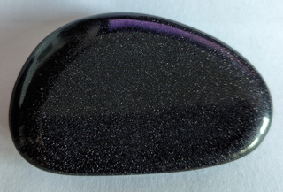 Blue Goldstone Worry Stone 5A
