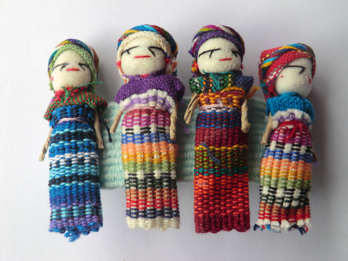 Hair Slide Large Guatemalan Worry Dolls