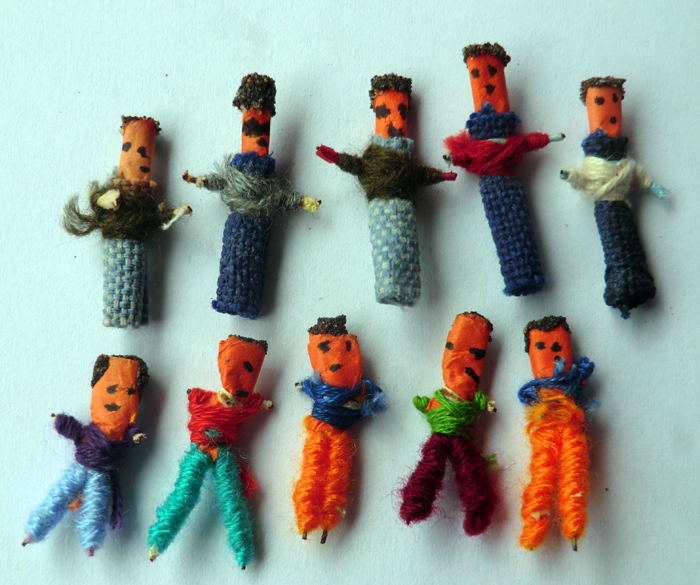 Small Worry Dolls Loose 10 Dolls