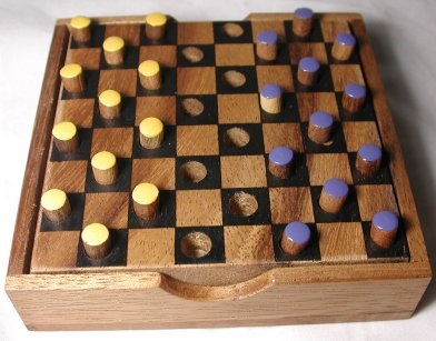 Wooden Draughts Game
